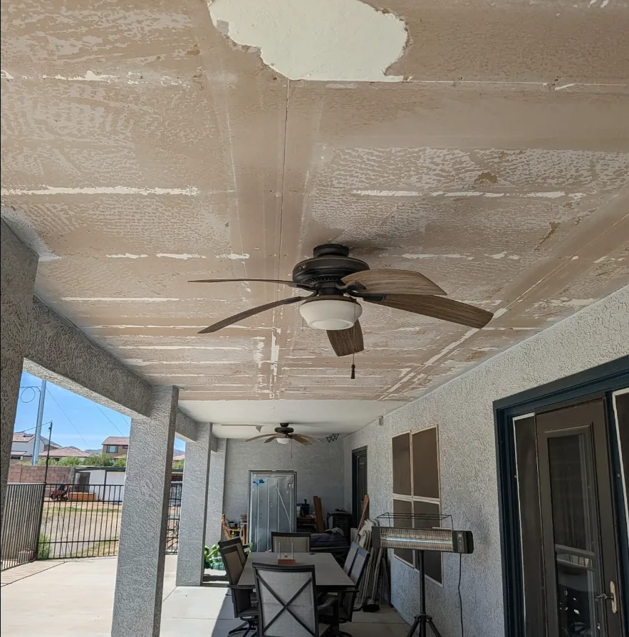 Popcorn ceiling before upgrade in Phoenix, AZ