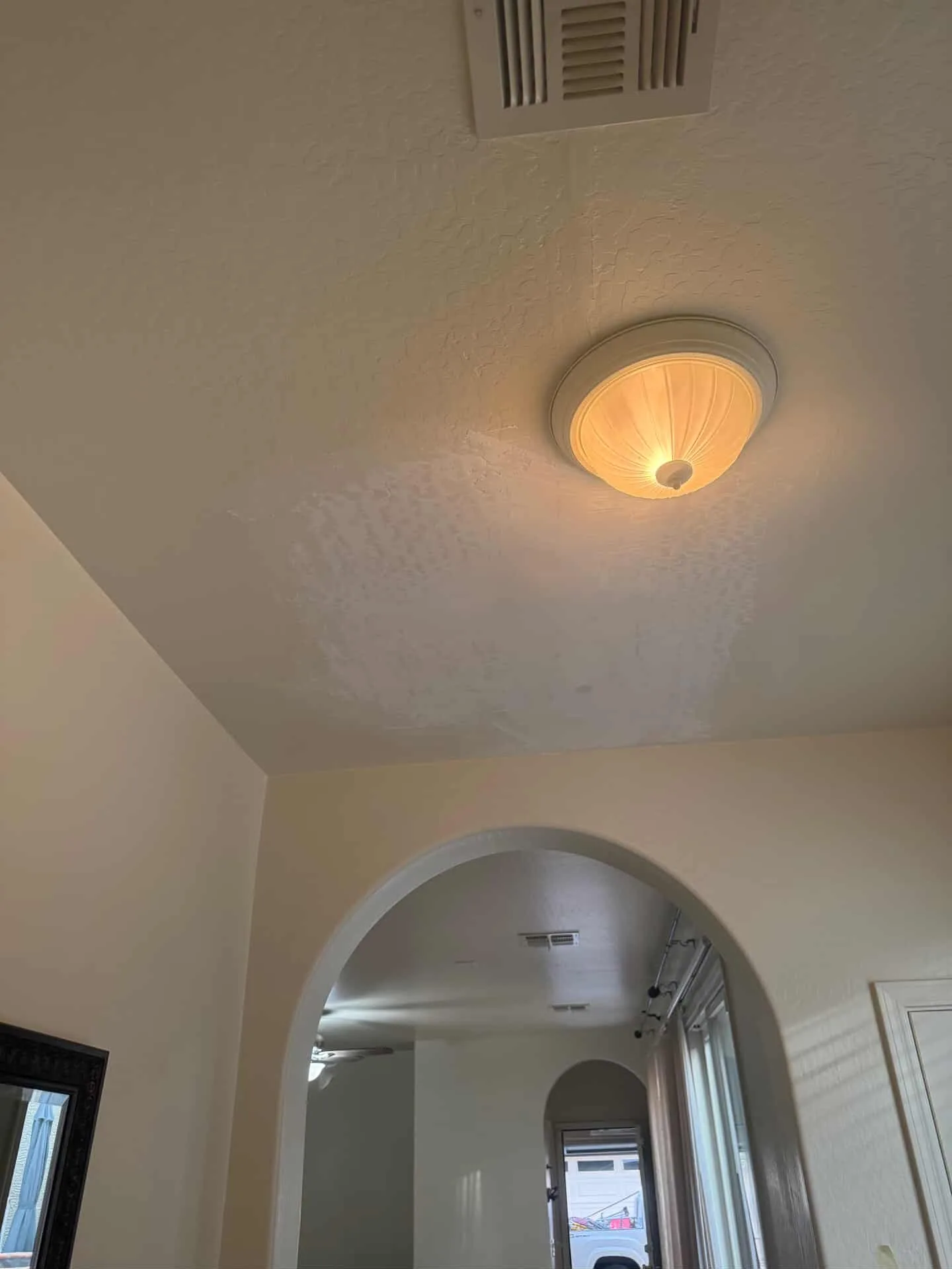 Ceiling crack repair before reinforcement in Phoenix, AZ